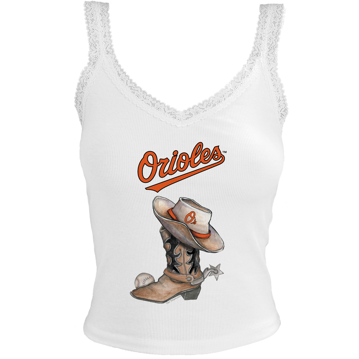 Baltimore Orioles Cowboy Boot Lace Tank
