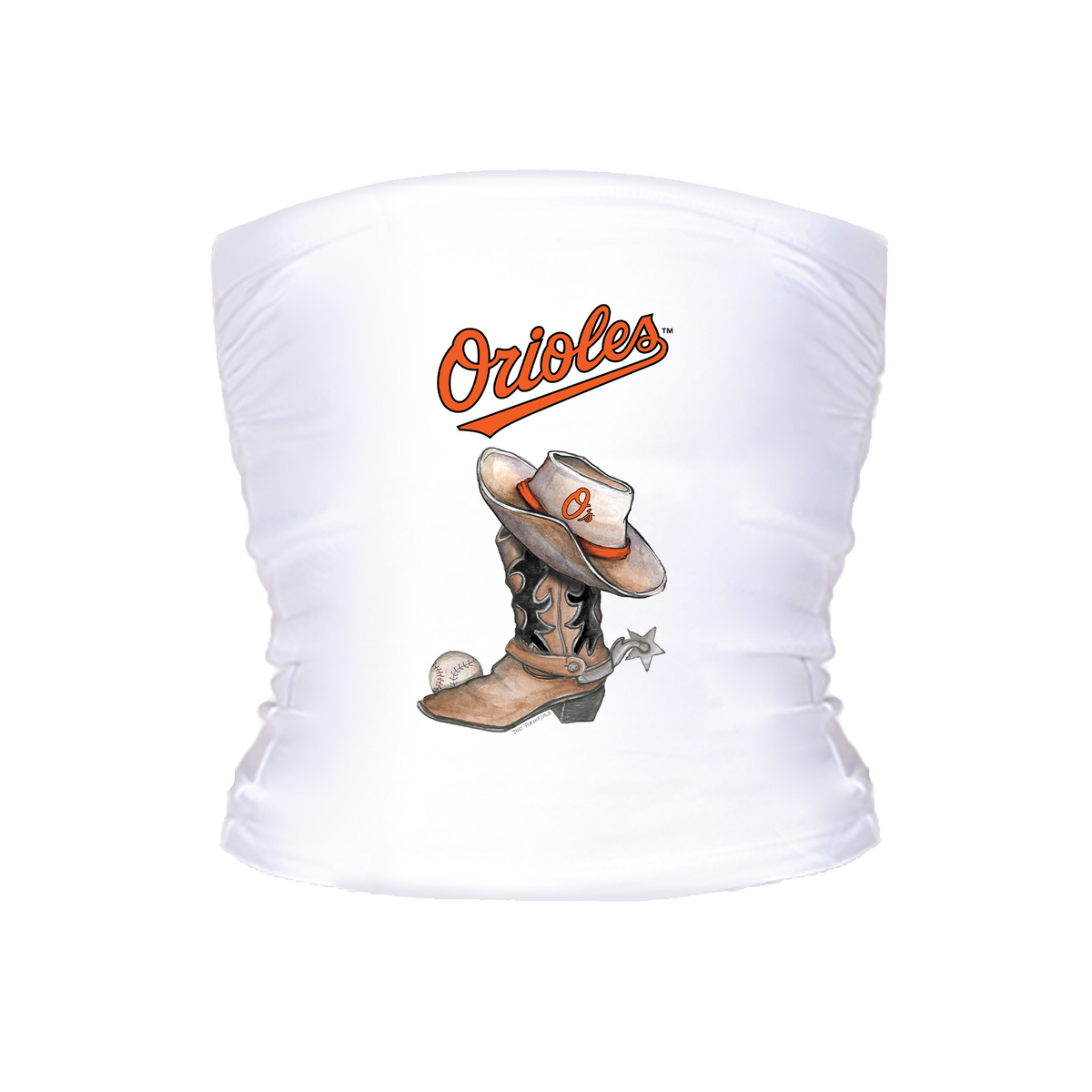 Baltimore Orioles Cowboy Boot Tube Top
