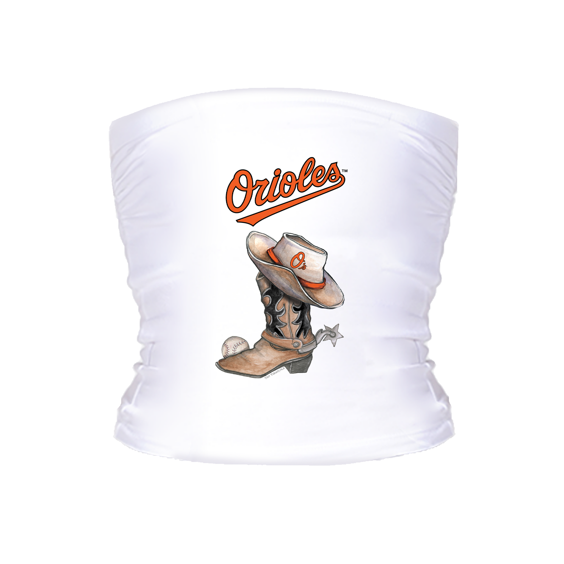 Baltimore Orioles Cowboy Boot Tube Top