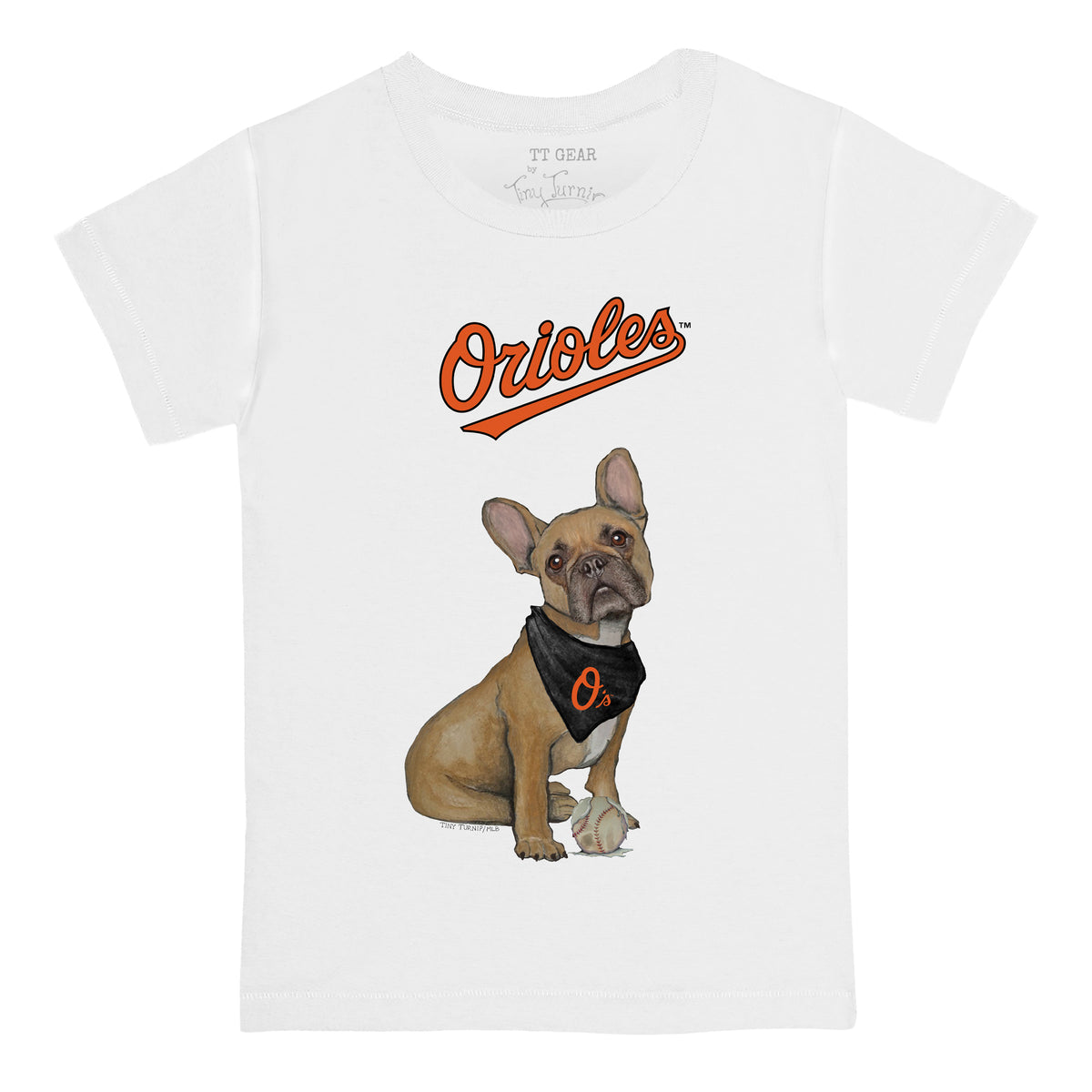 Baltimore Orioles French Bulldog Tee Shirt
