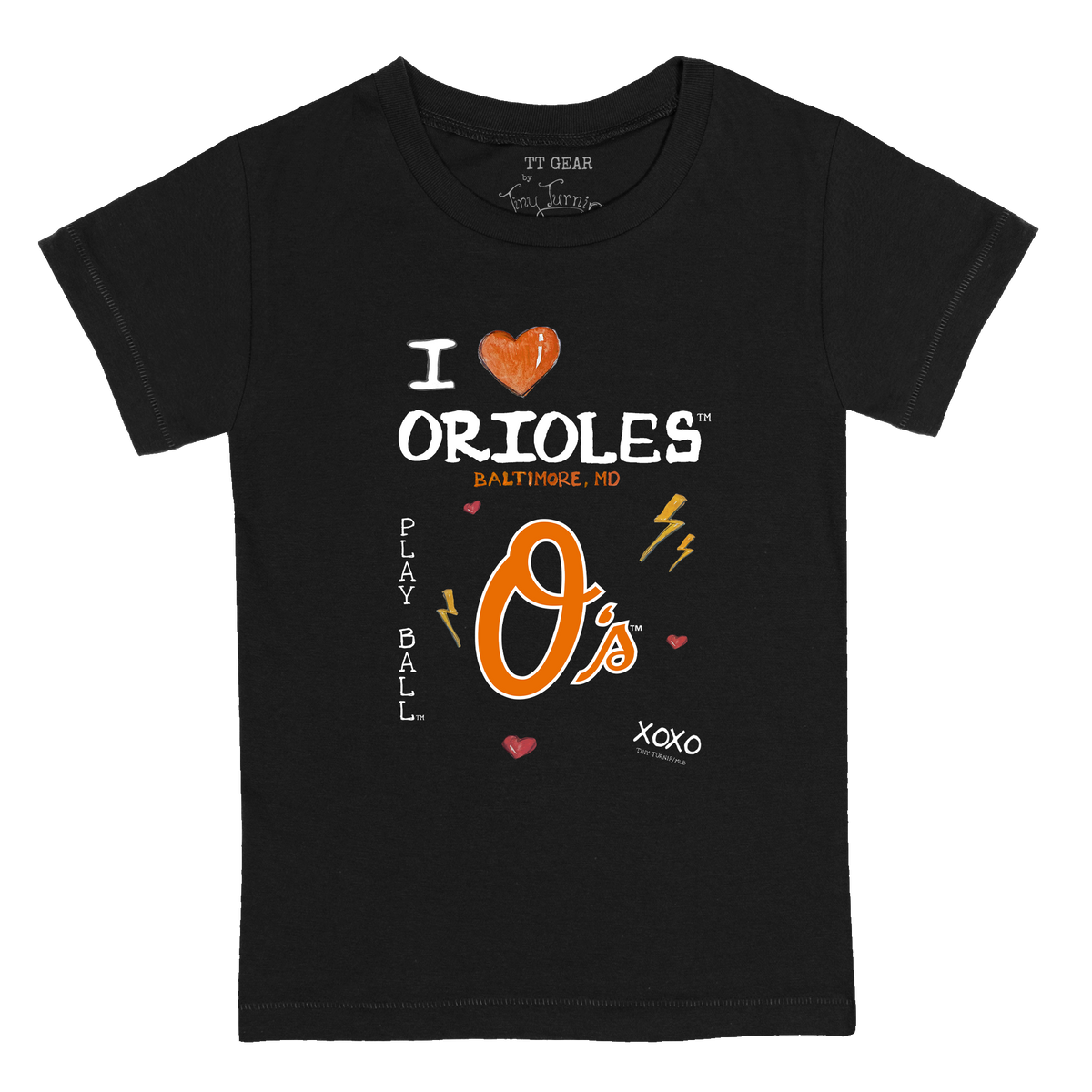I Heart Orioles Kid's Tee Shirt - Tiny Turnip