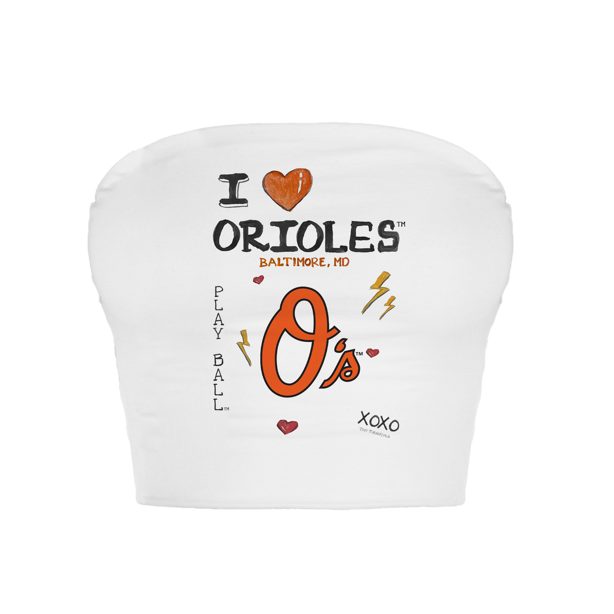 Baltimore Orioles I Heart Orioles Crop Tube Top