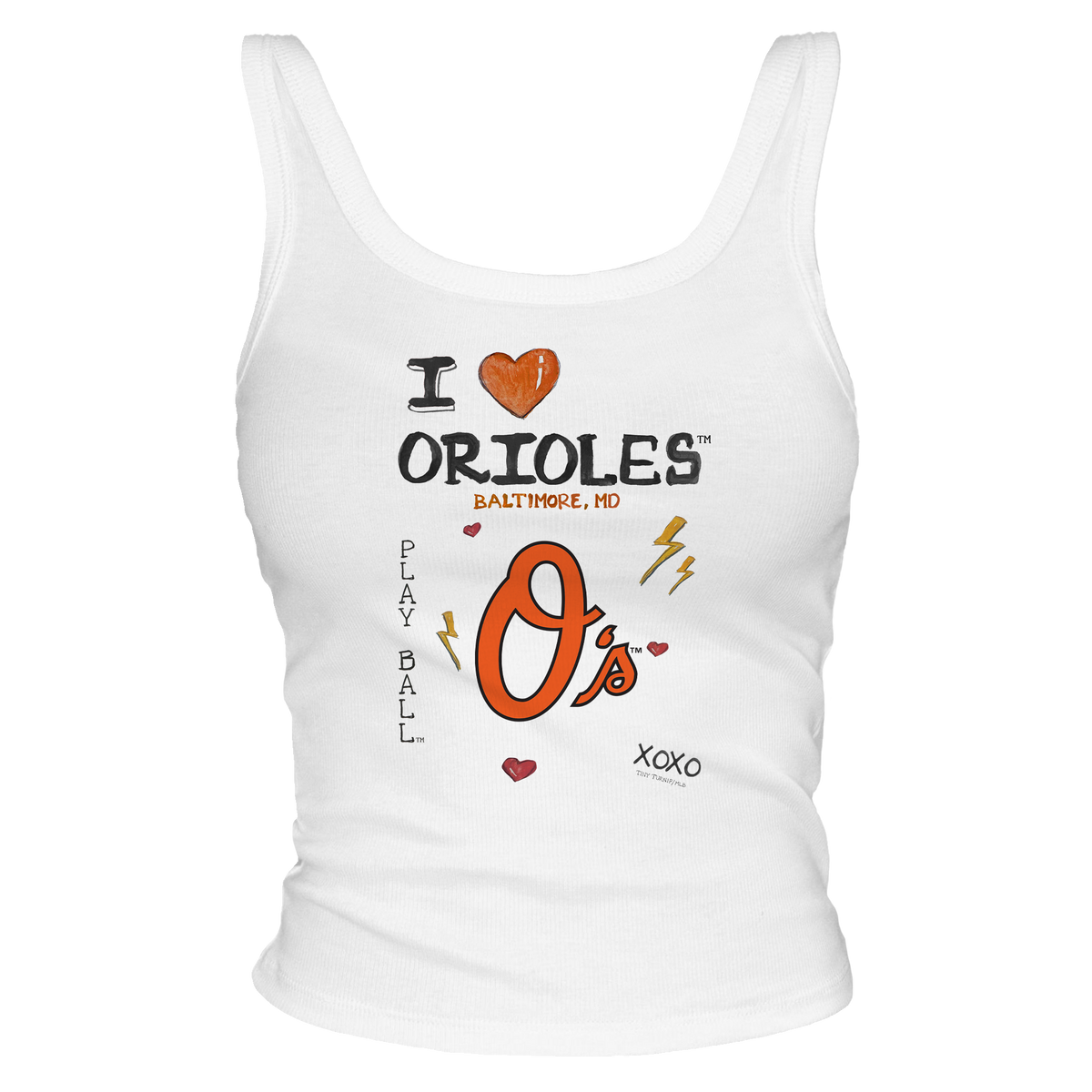 I Heart Orioles Tank - Tiny Turnip