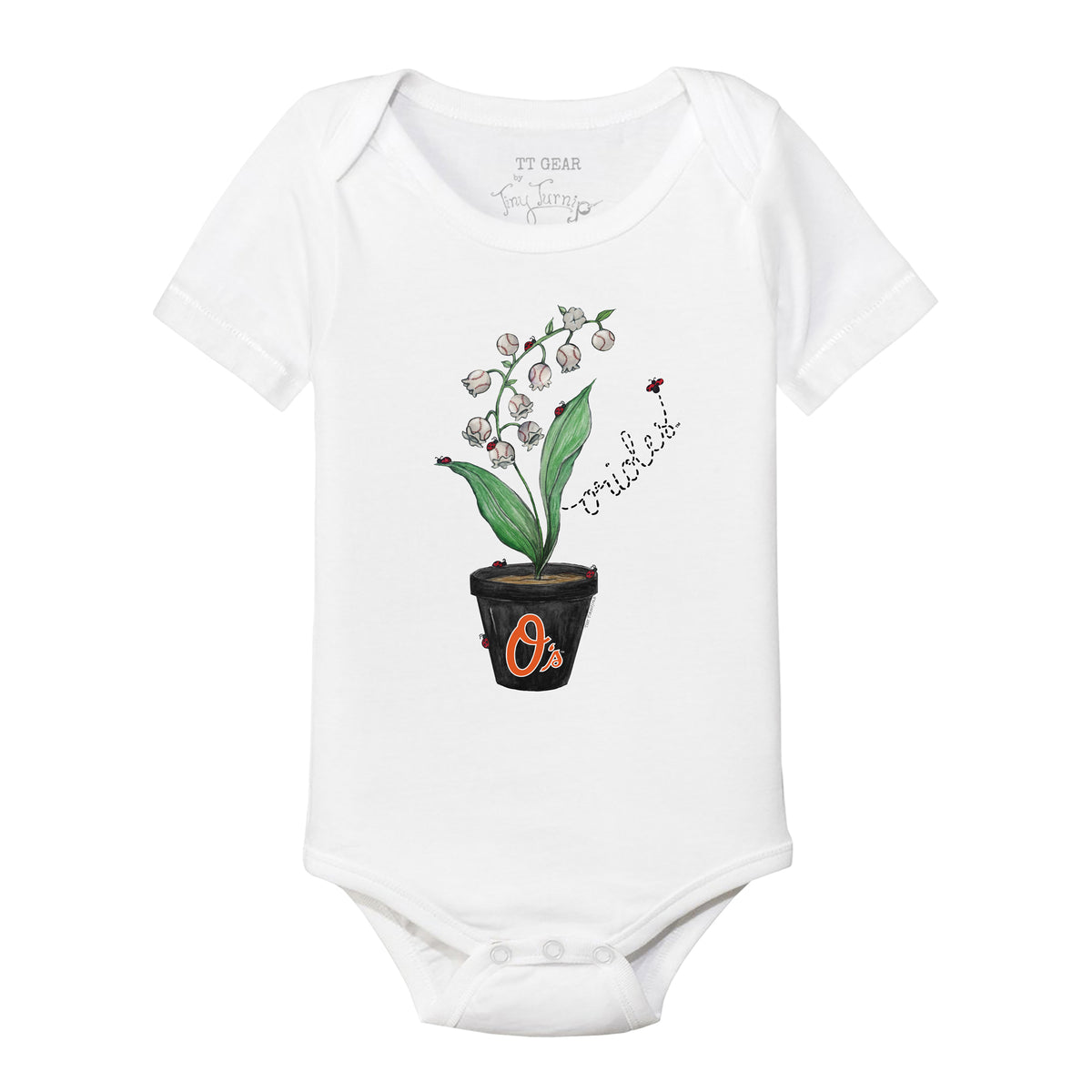 Baltimore Orioles Ladybug Short Sleeve Snapper