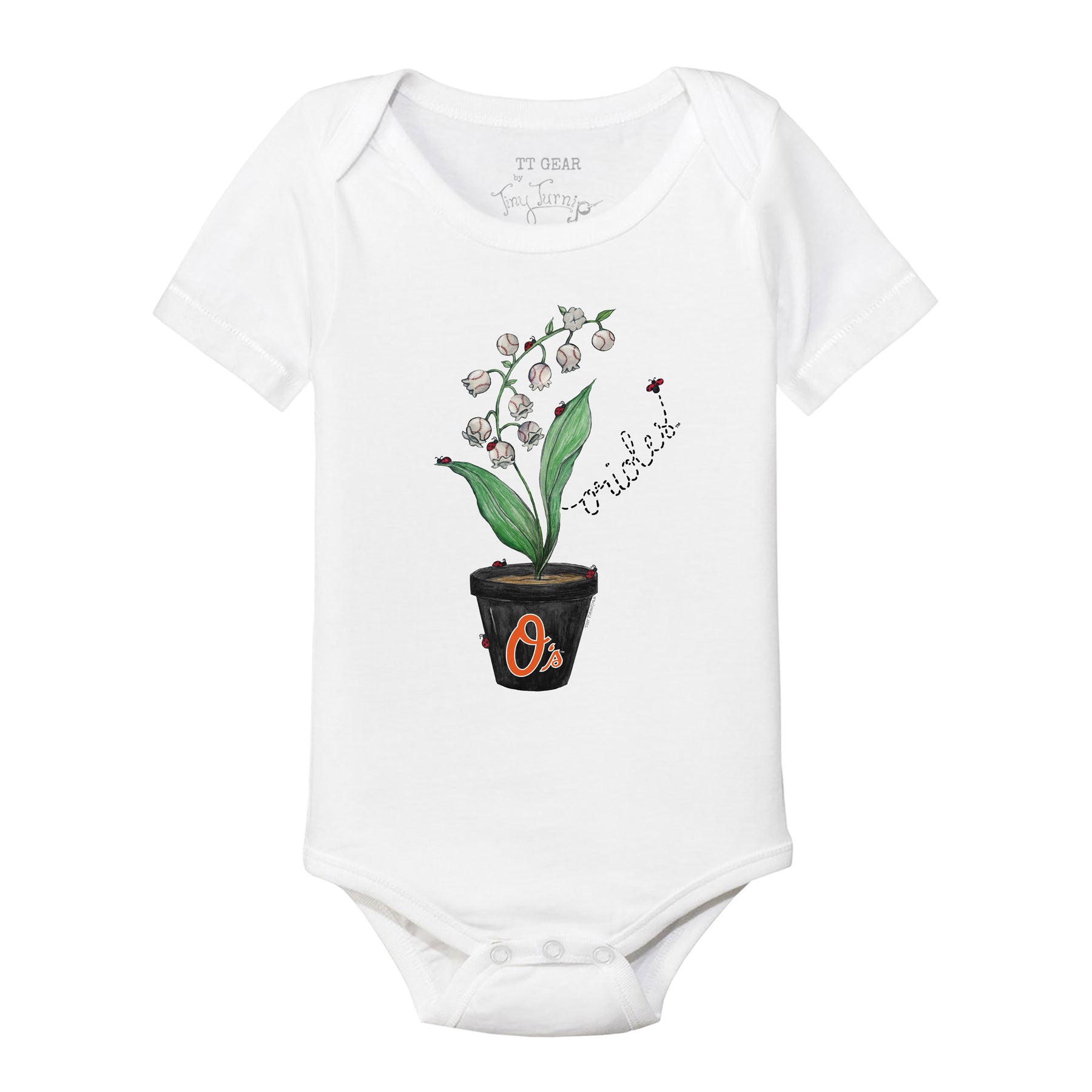 Baltimore Orioles Ladybug Short Sleeve Snapper