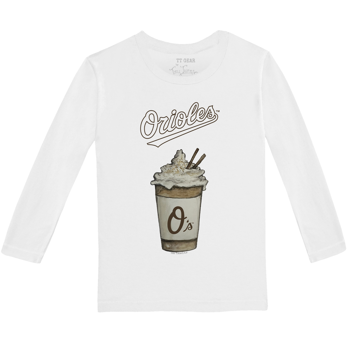 Baltimore Orioles Latte Long-Sleeve Tee Shirt