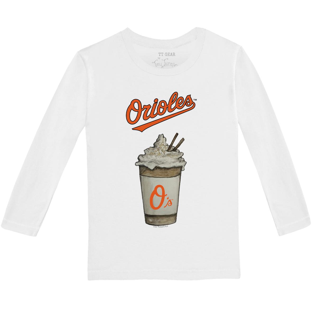 Baltimore Orioles Latte Long-Sleeve Tee Shirt