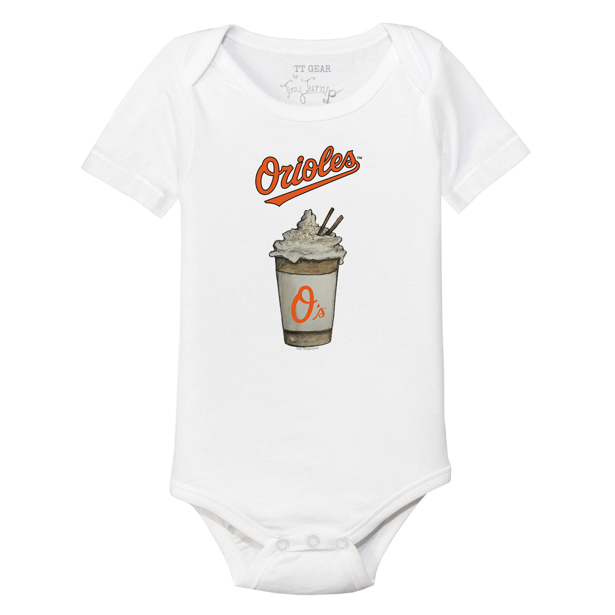 Baltimore Orioles Latte Short Sleeve Snapper
