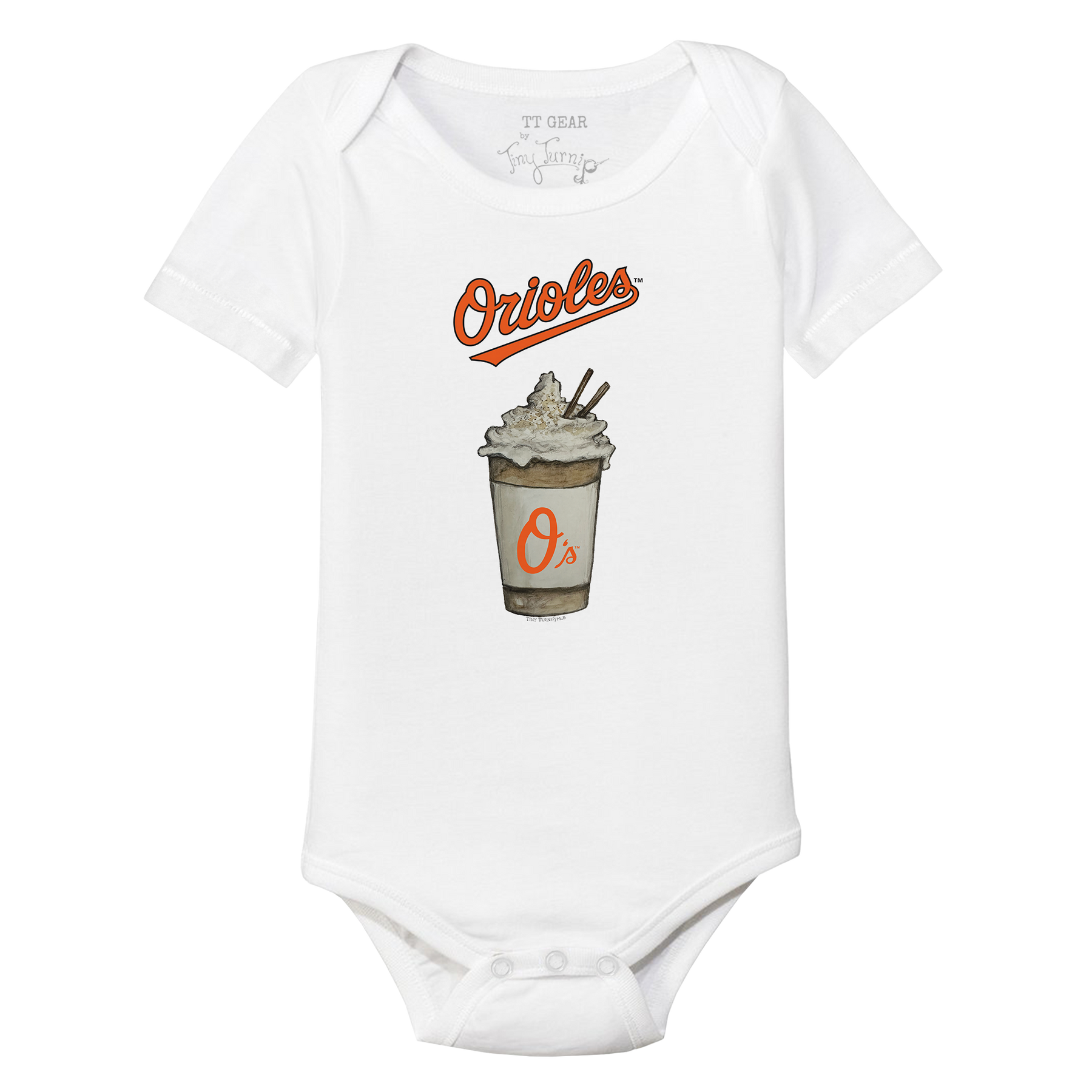Baltimore Orioles Latte Short Sleeve Snapper
