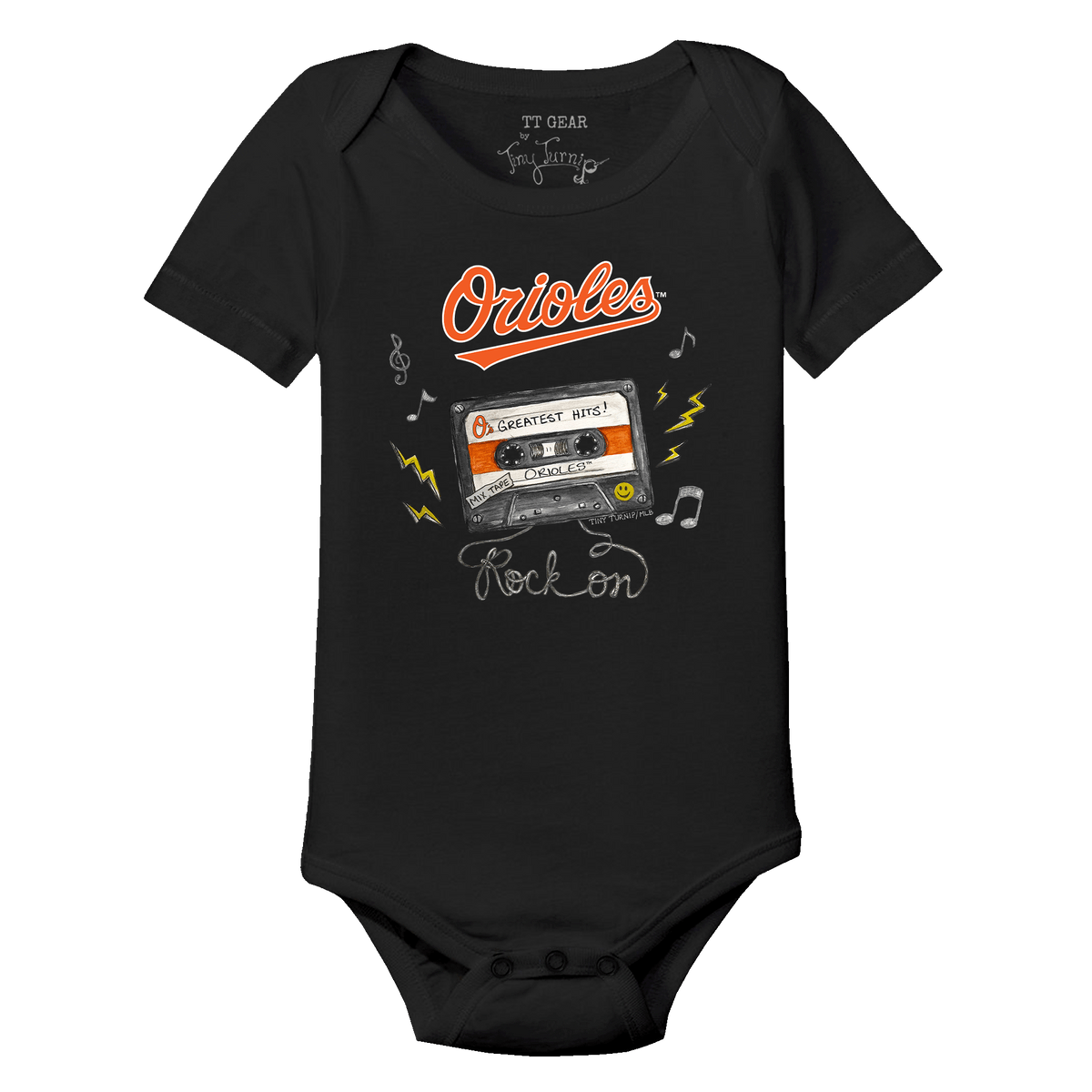 Baltimore Orioles Mixtape Short Sleeve Snapper - Tiny Turnip
