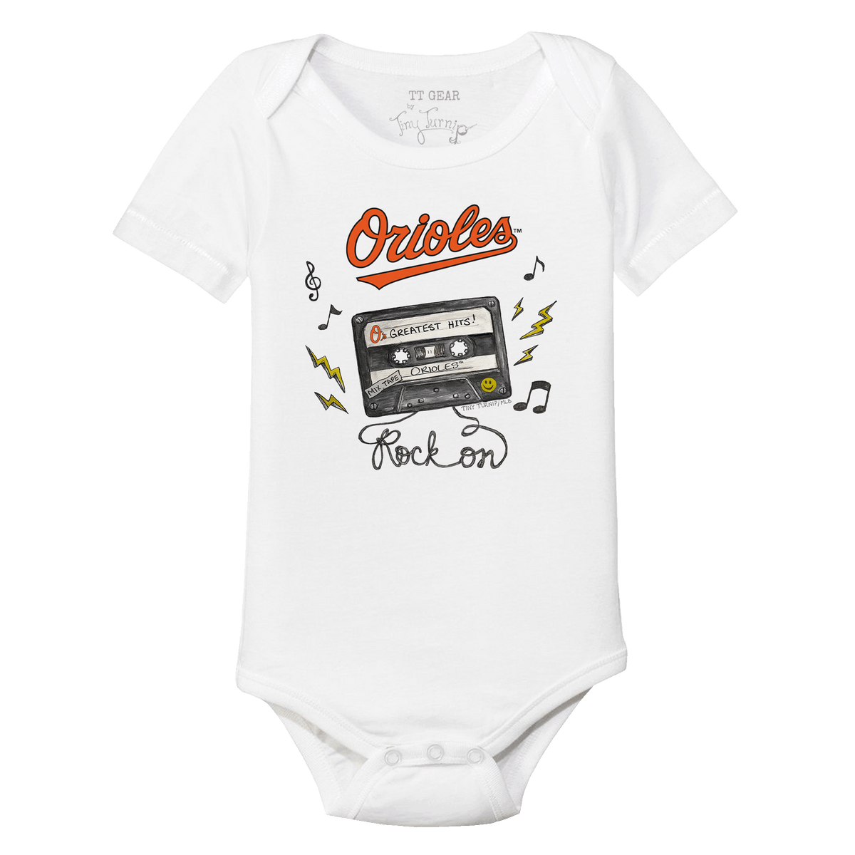 Baltimore Orioles Mixtape Short Sleeve Snapper - Tiny Turnip