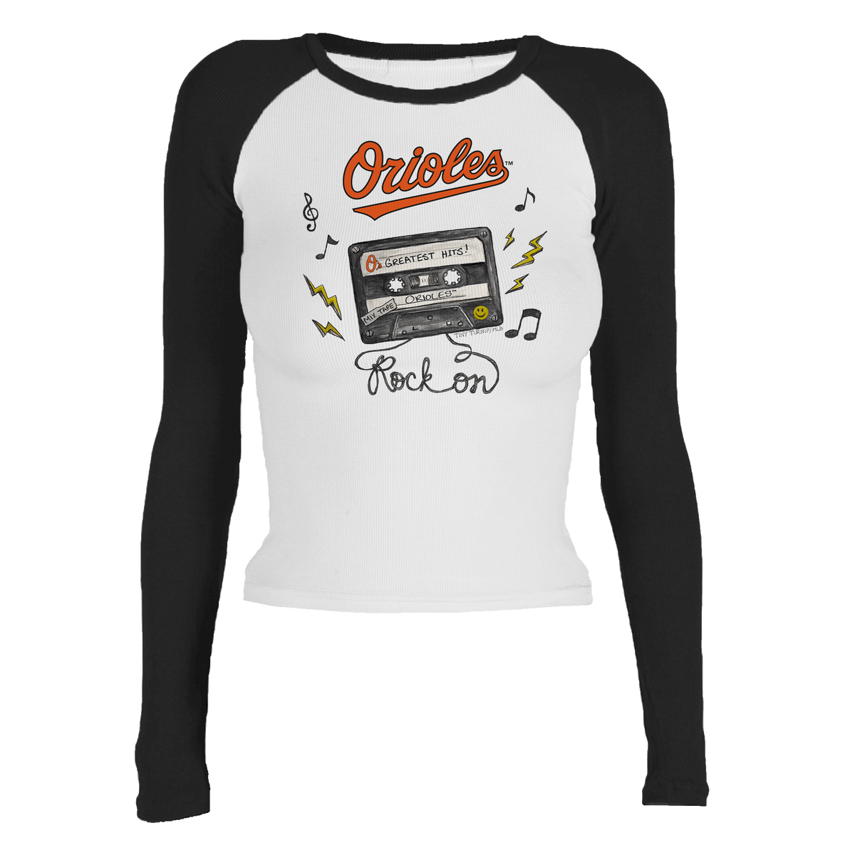 Baltimore Orioles Mixtape Roxy Raglan Long Sleeve