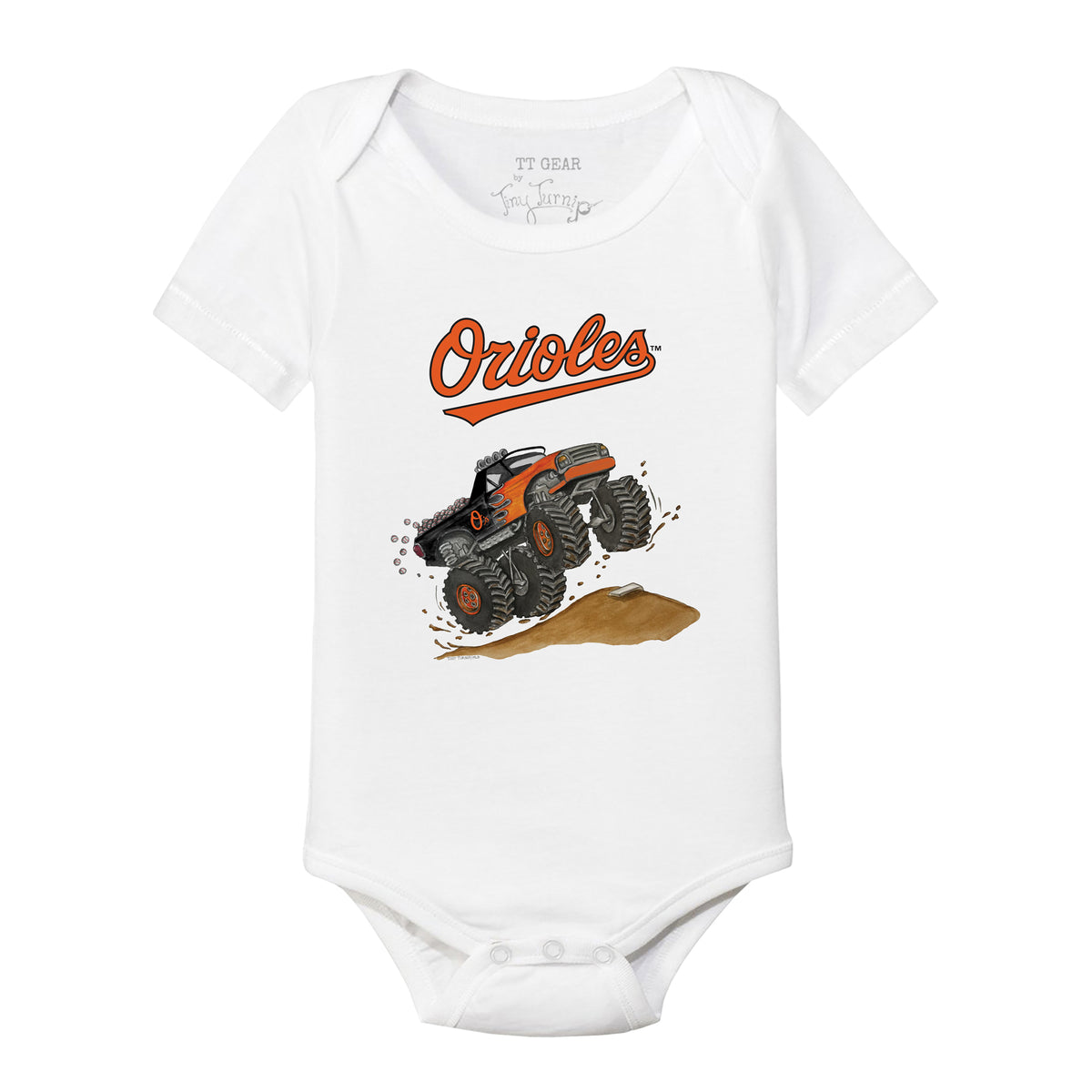 Baltimore Orioles Monster Truck Short Sleeve Snapper