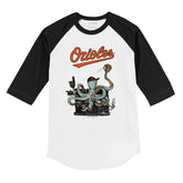 Baltimore Orioles Octopus 3/4 Black Sleeve Raglan