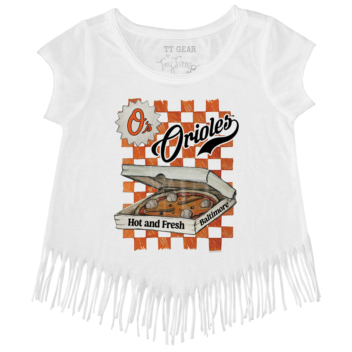 Baltimore Orioles Pizza Fringe Tee