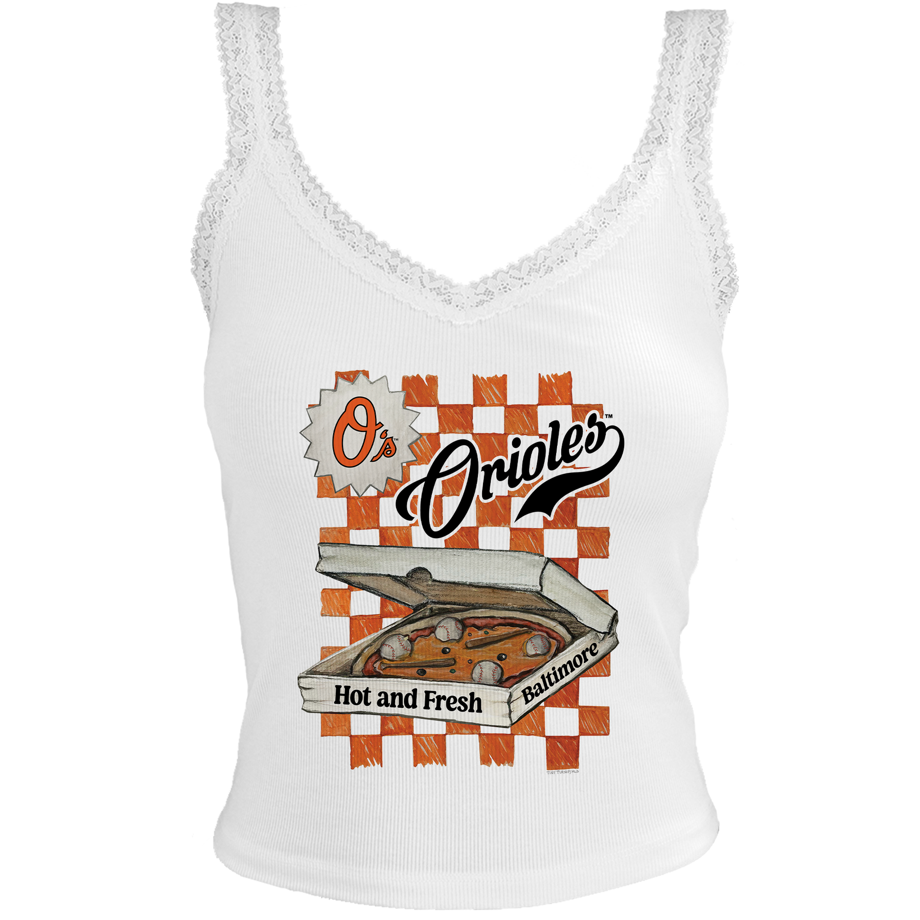 Baltimore Orioles Pizza Lace Tank