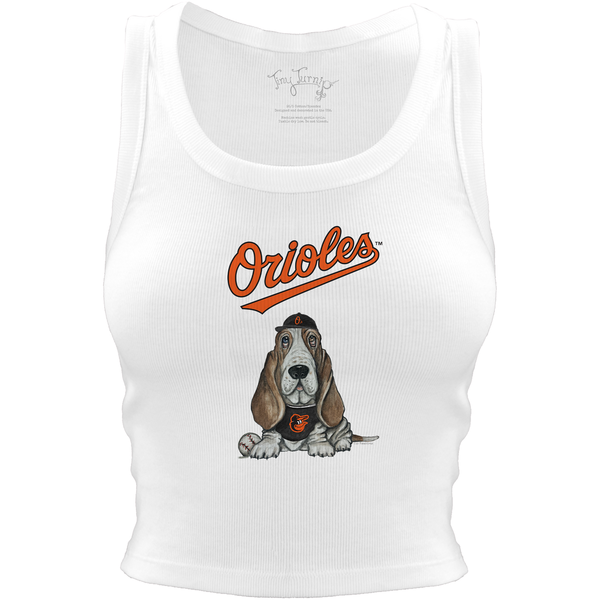 Baltimore Orioles Puddy Crop Tank - Tiny Turnip
