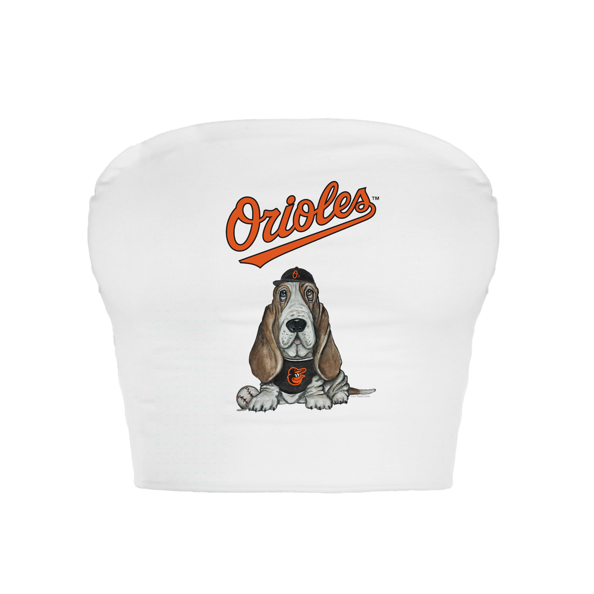 Baltimore Orioles Puddy Crop Tube Top - Tiny Turnip