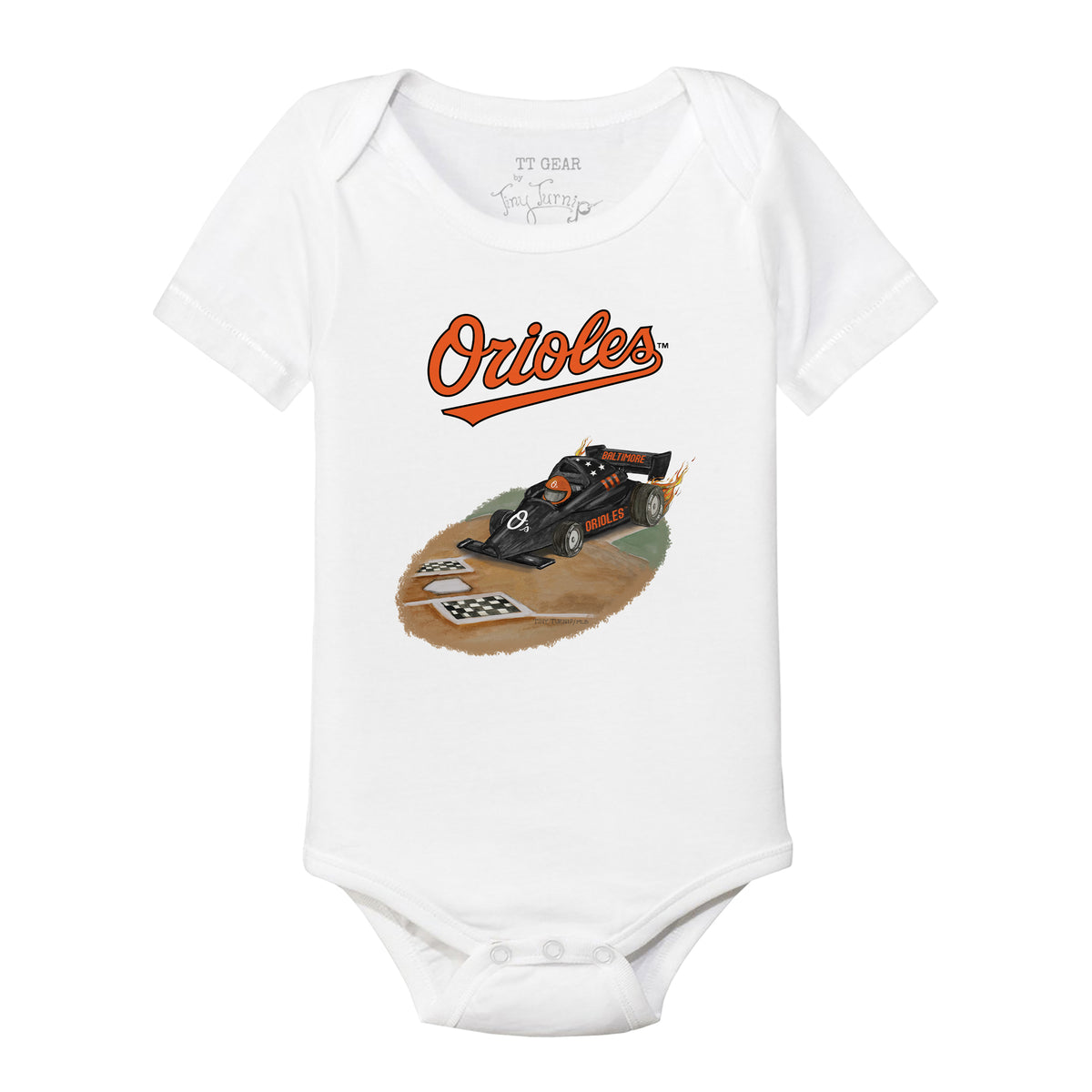 Baltimore Orioles Race Car Short Sleeve Snapper
