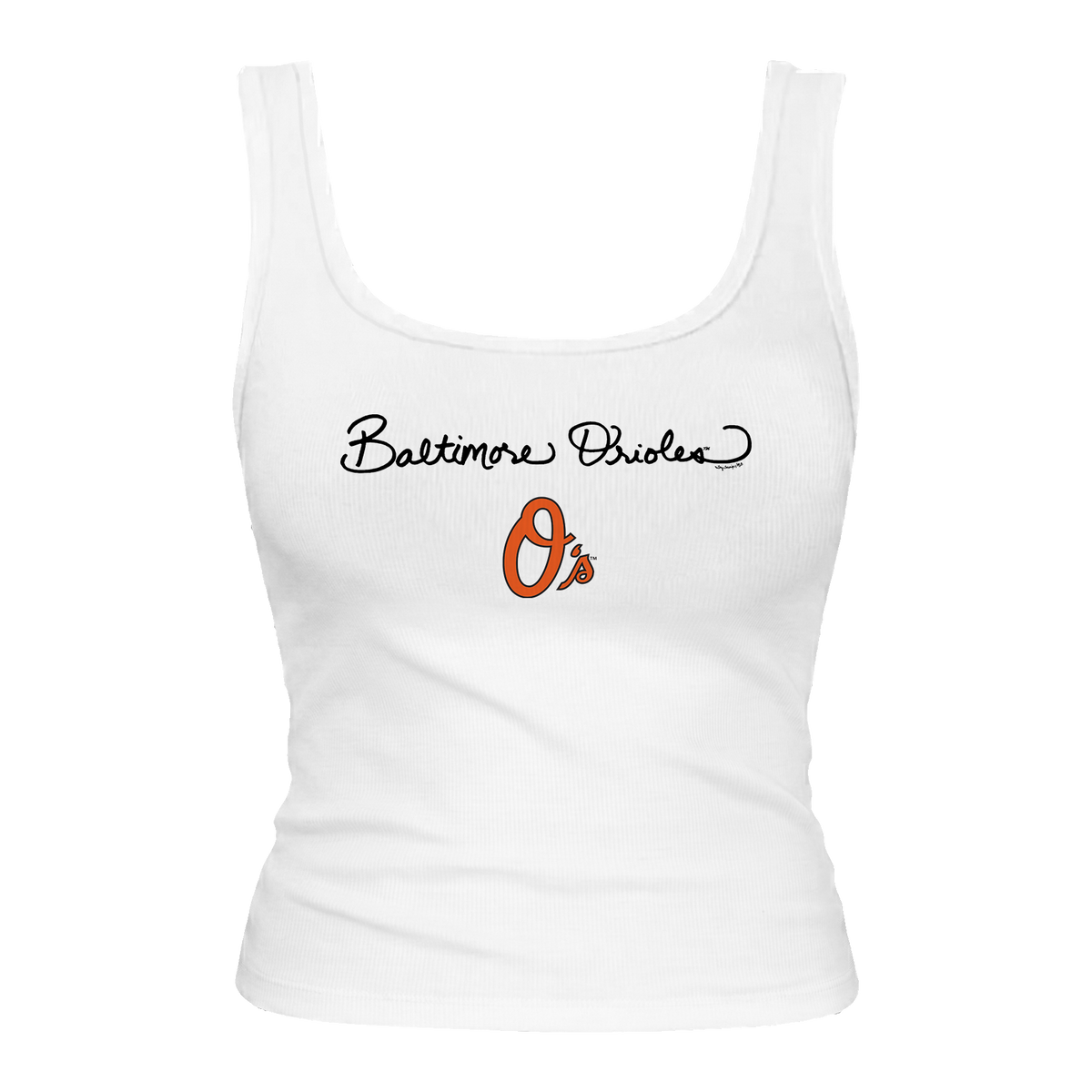 Baltimore Orioles Logo Script Emmy Tank