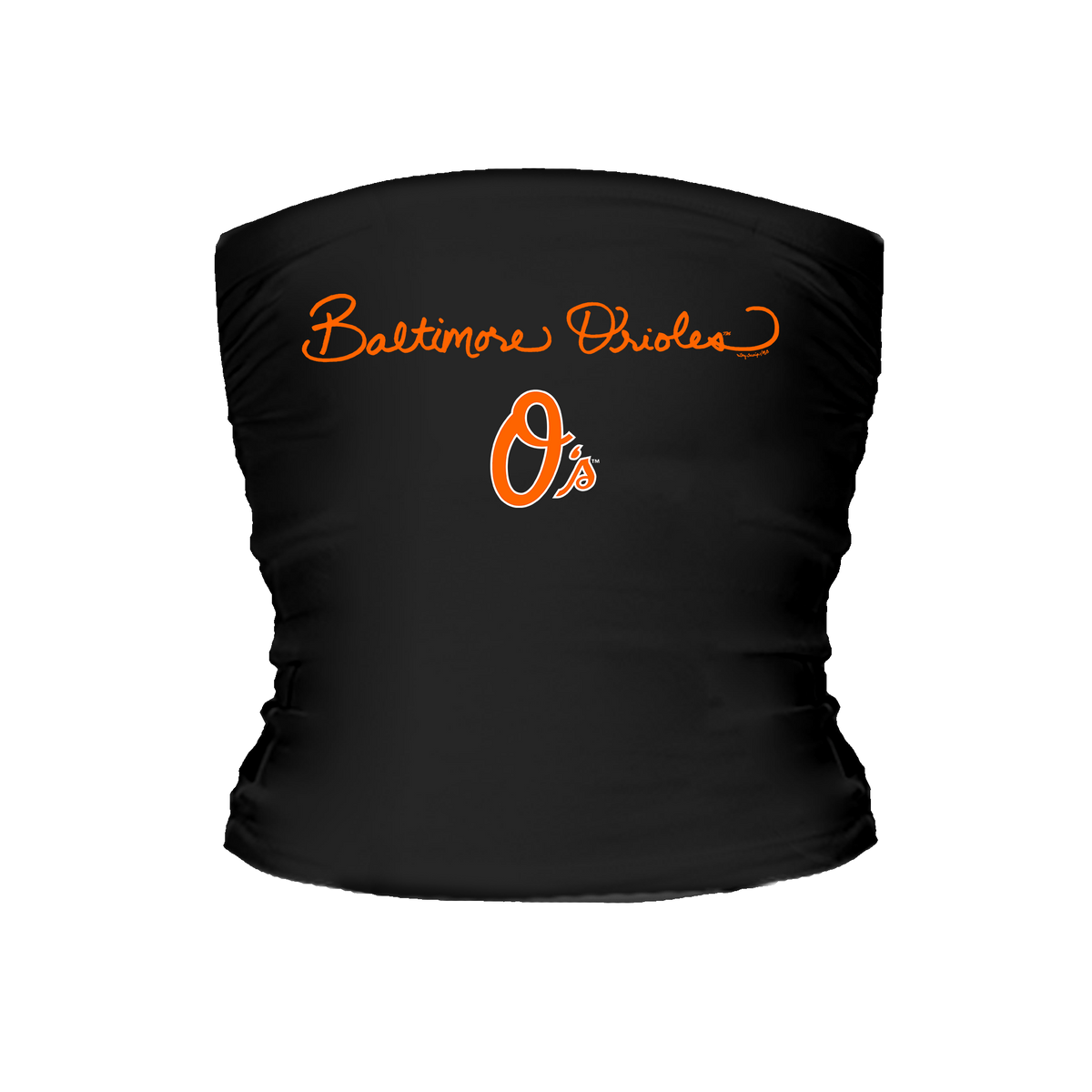 Baltimore Orioles Logo Script Tube Top - Tiny Turnip