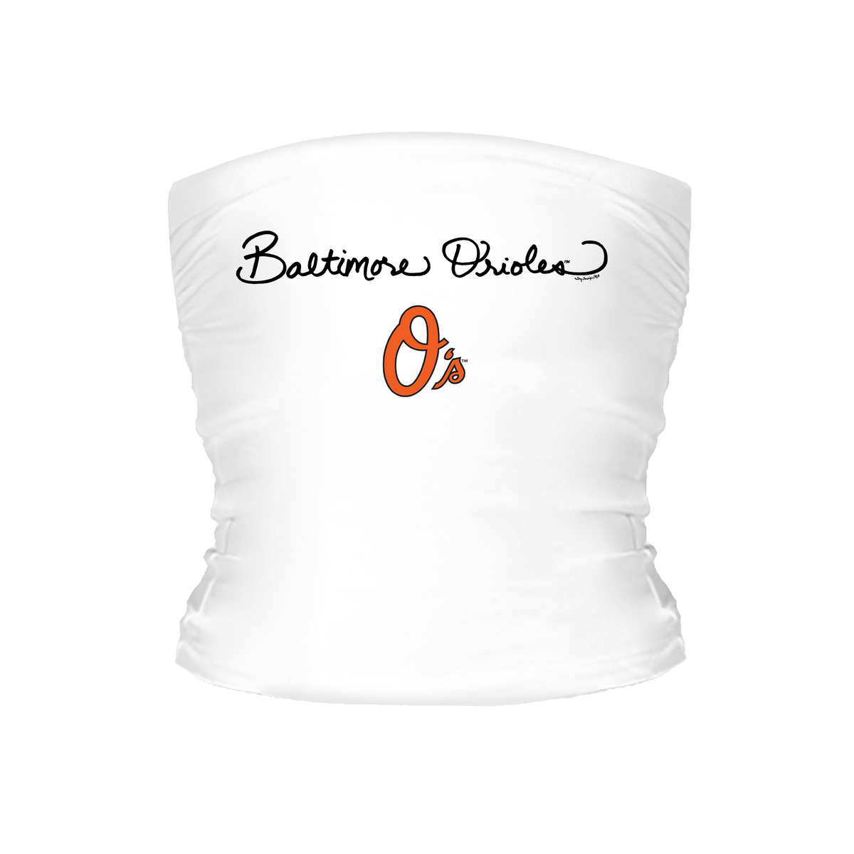 Baltimore Orioles Logo Script Tube Top - Tiny Turnip