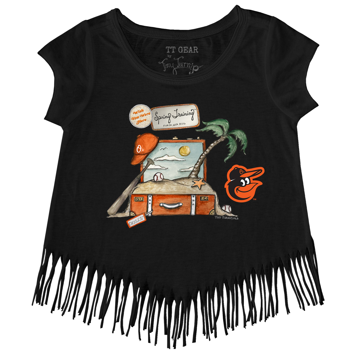 Baltimore Orioles Spring Training 2026 Fringe Tee - Tiny Turnip