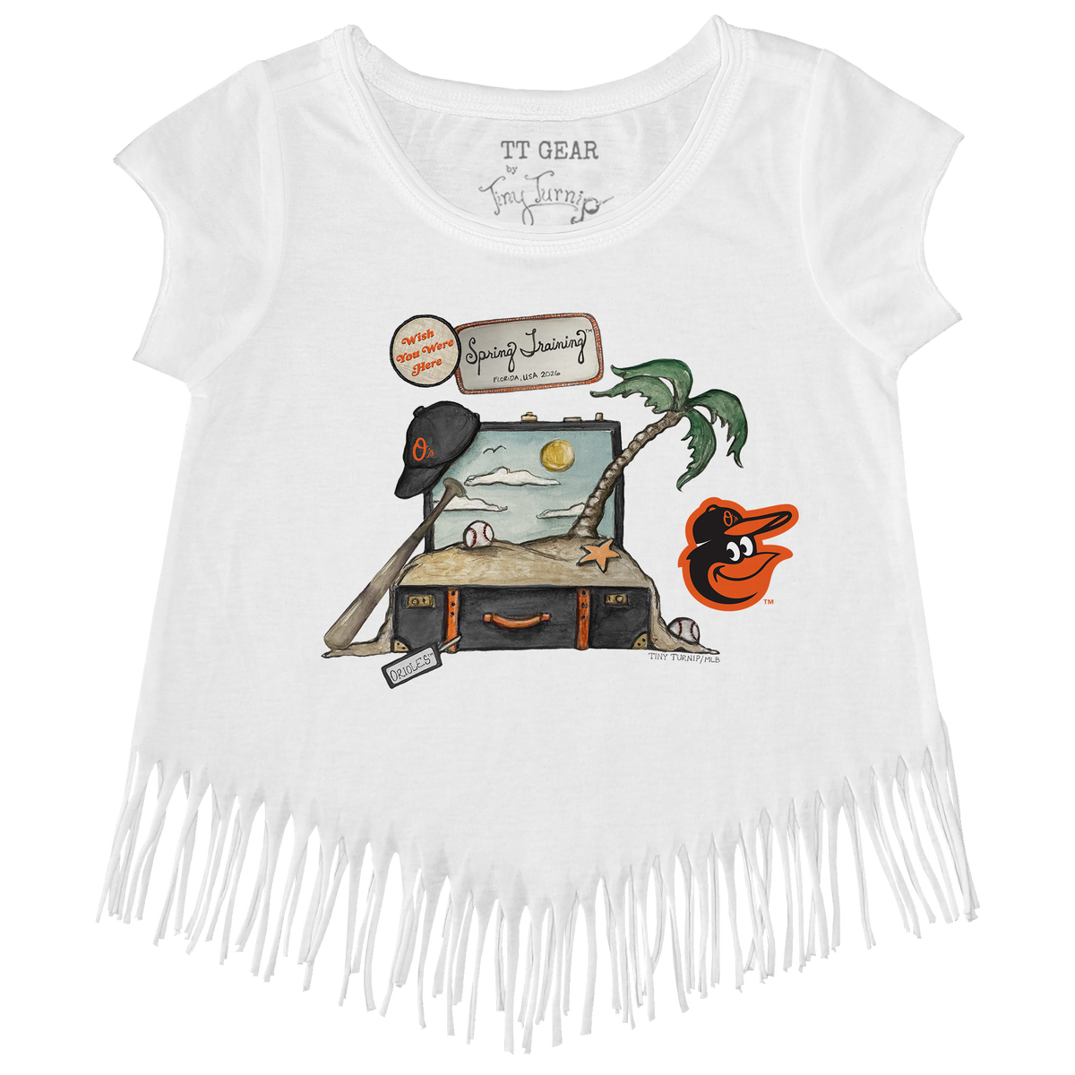 Baltimore Orioles Spring Training 2026 Fringe Tee - Tiny Turnip