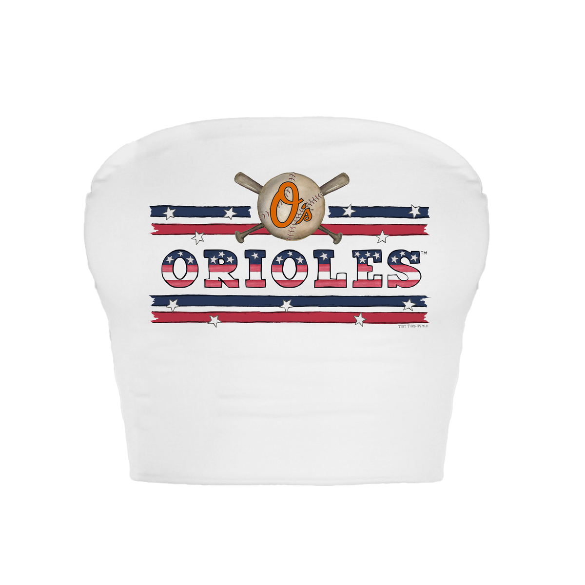 Baltimore Orioles Stars and Stripes Crop Tube Top