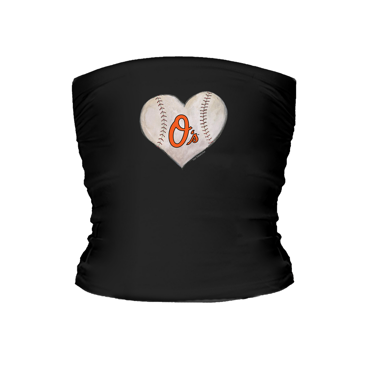 Baltimore Orioles Stitched Heart Tube Top - Tiny Turnip