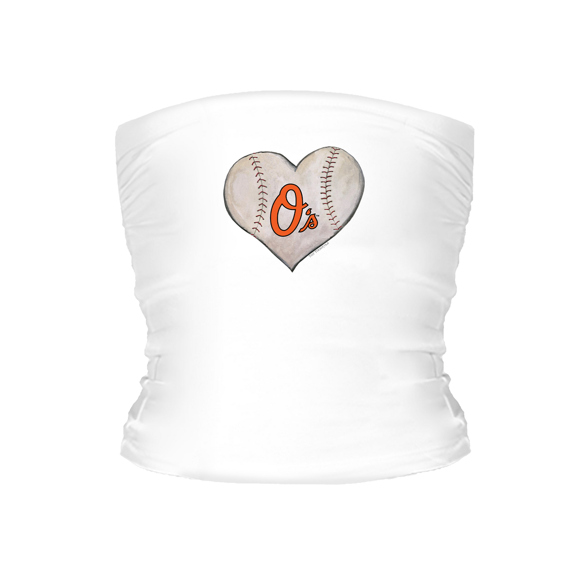Baltimore Orioles Stitched Heart Tube Top - Tiny Turnip