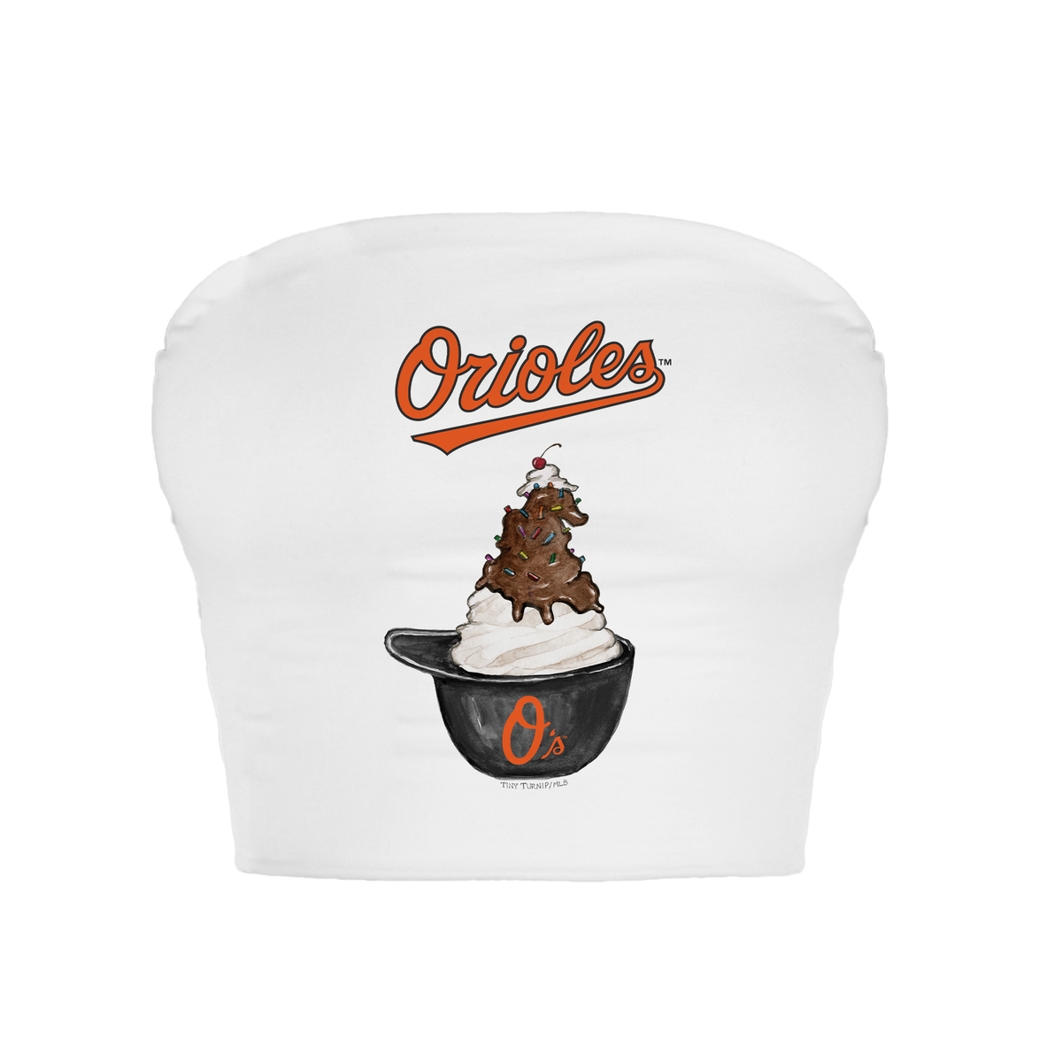 Baltimore Orioles Sundae Helmet Crop Tube Top