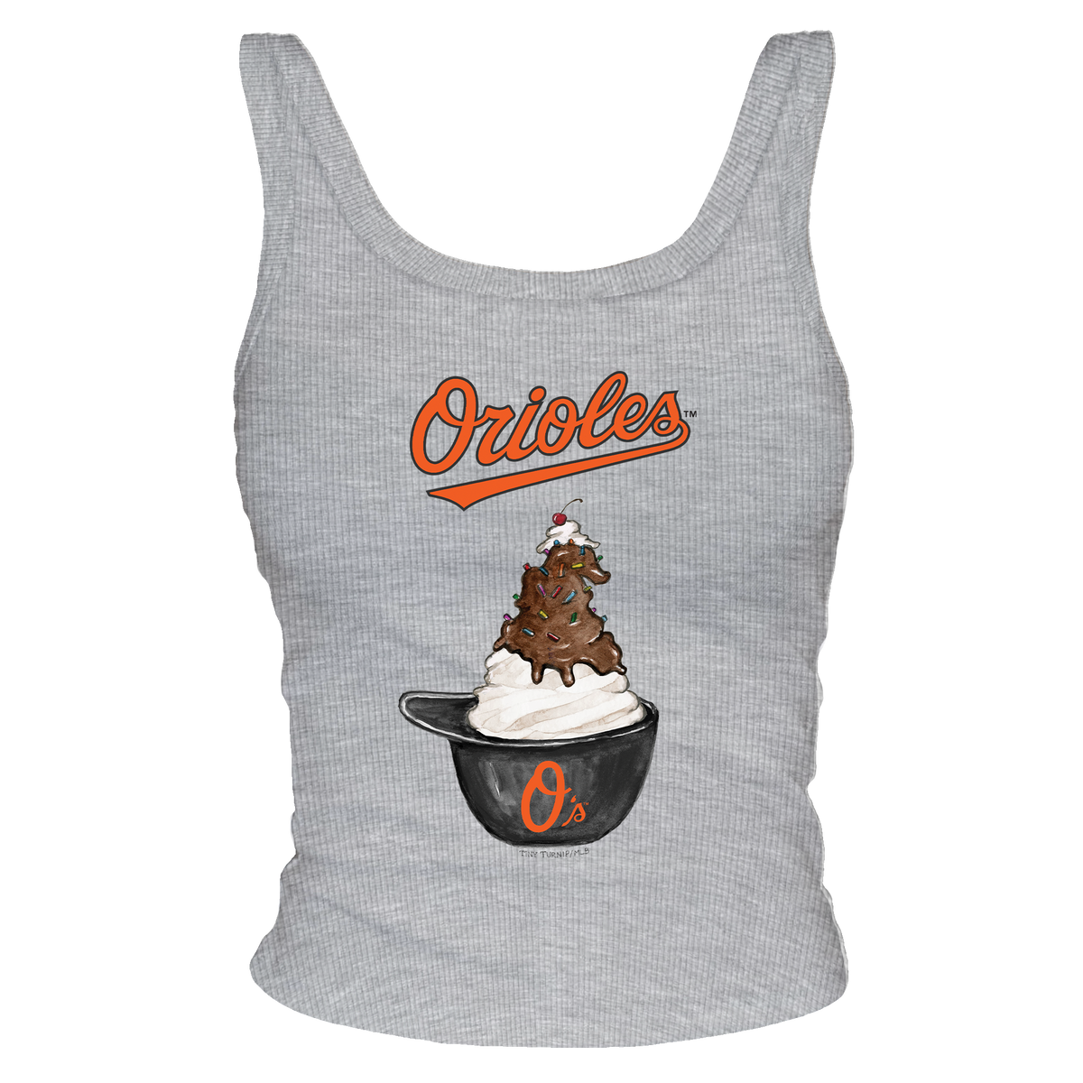 Baltimore Orioles Sundae Helmet Ribbed Tank
