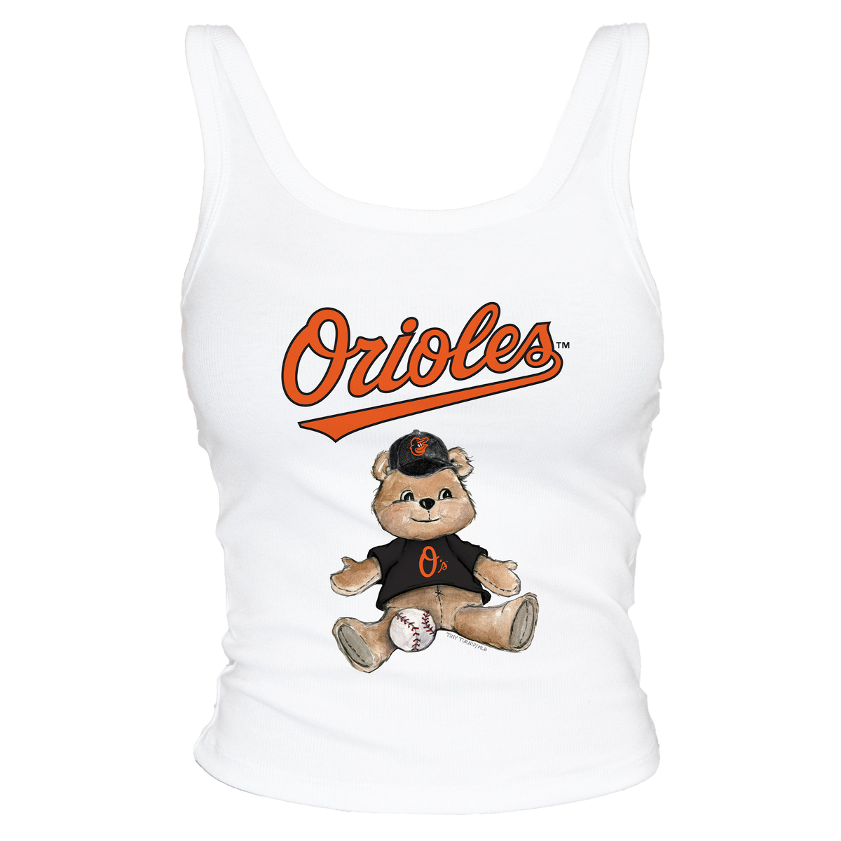 Baltimore Orioles Teddy Ribbed Tank - Tiny Turnip