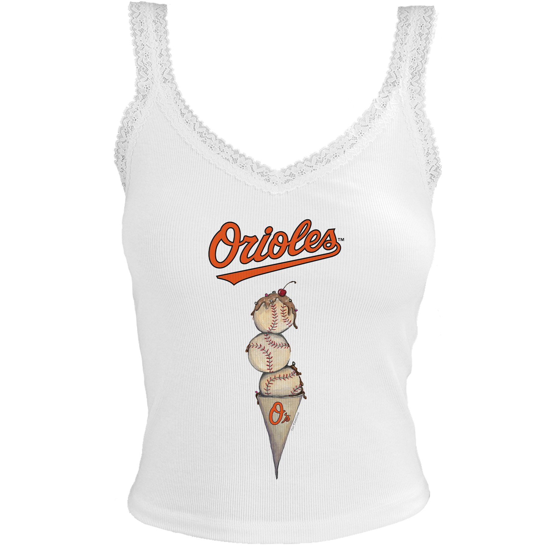 Baltimore Orioles Triple Scoop Lace Tank