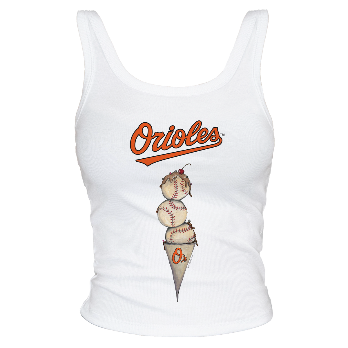 Baltimore Orioles Triple Scoop Ribbed Tank