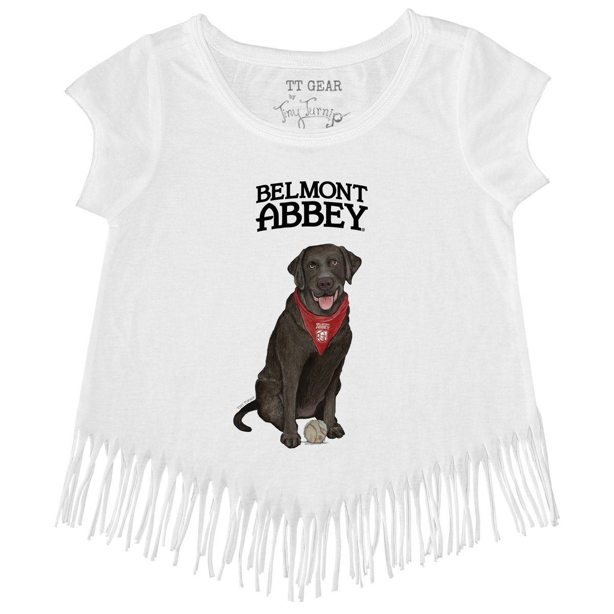 Belmont Abbey Crusaders Black Labrador Retriever Fringe Tee