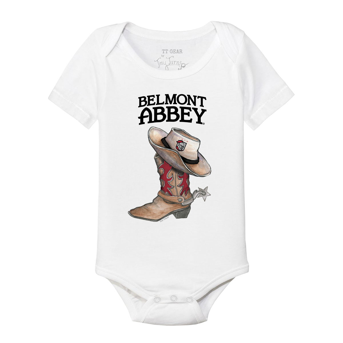 Belmont Abbey Crusaders Cowboy Boot Short Sleeve Snapper