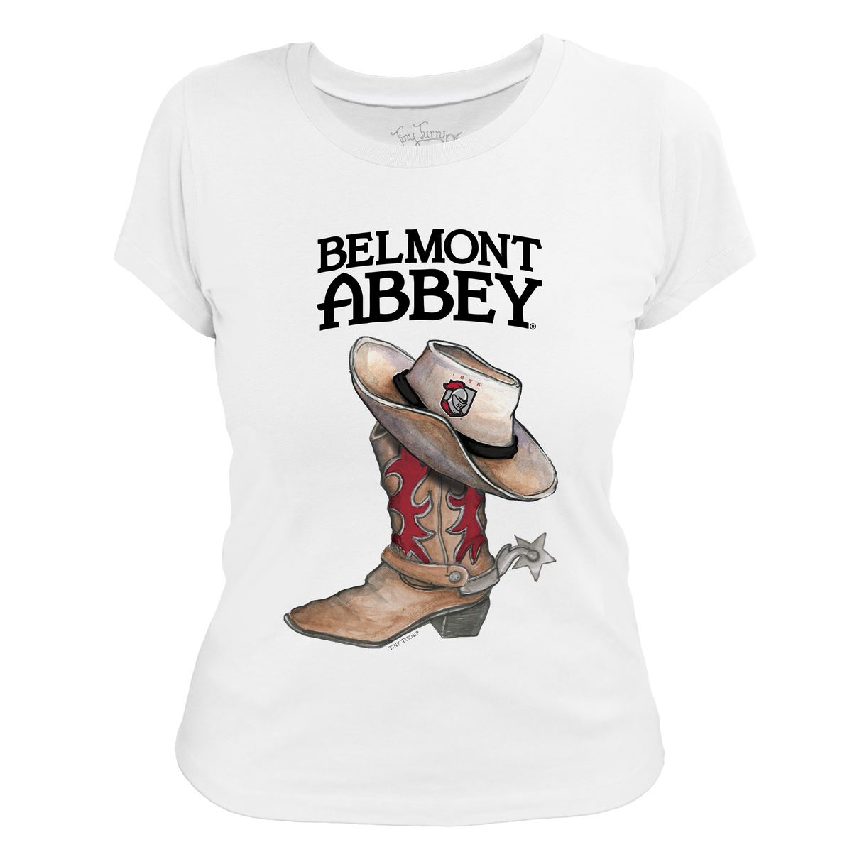 Belmont Abbey Crusaders Cowboy Boot Women's Tee Shirt