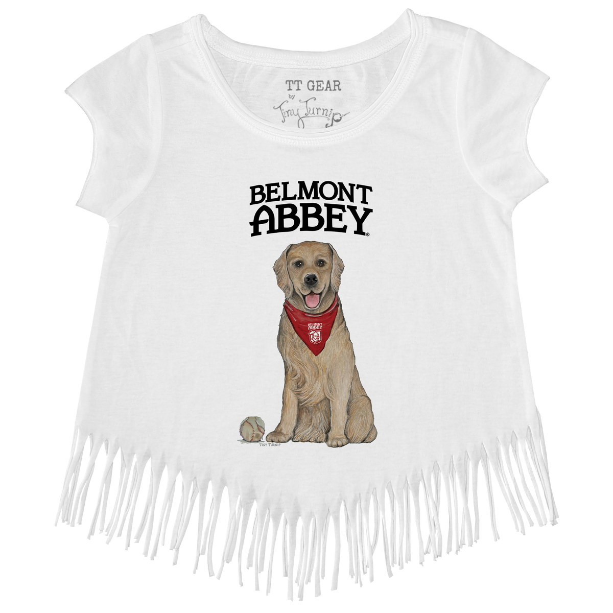 Belmont Abbey Crusaders Golden Retriever Fringe Tee
