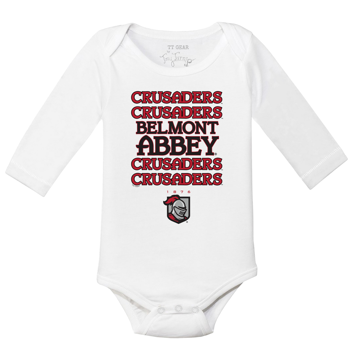 Belmont Abbey Crusaders Stacked Long-Sleeve Snapper