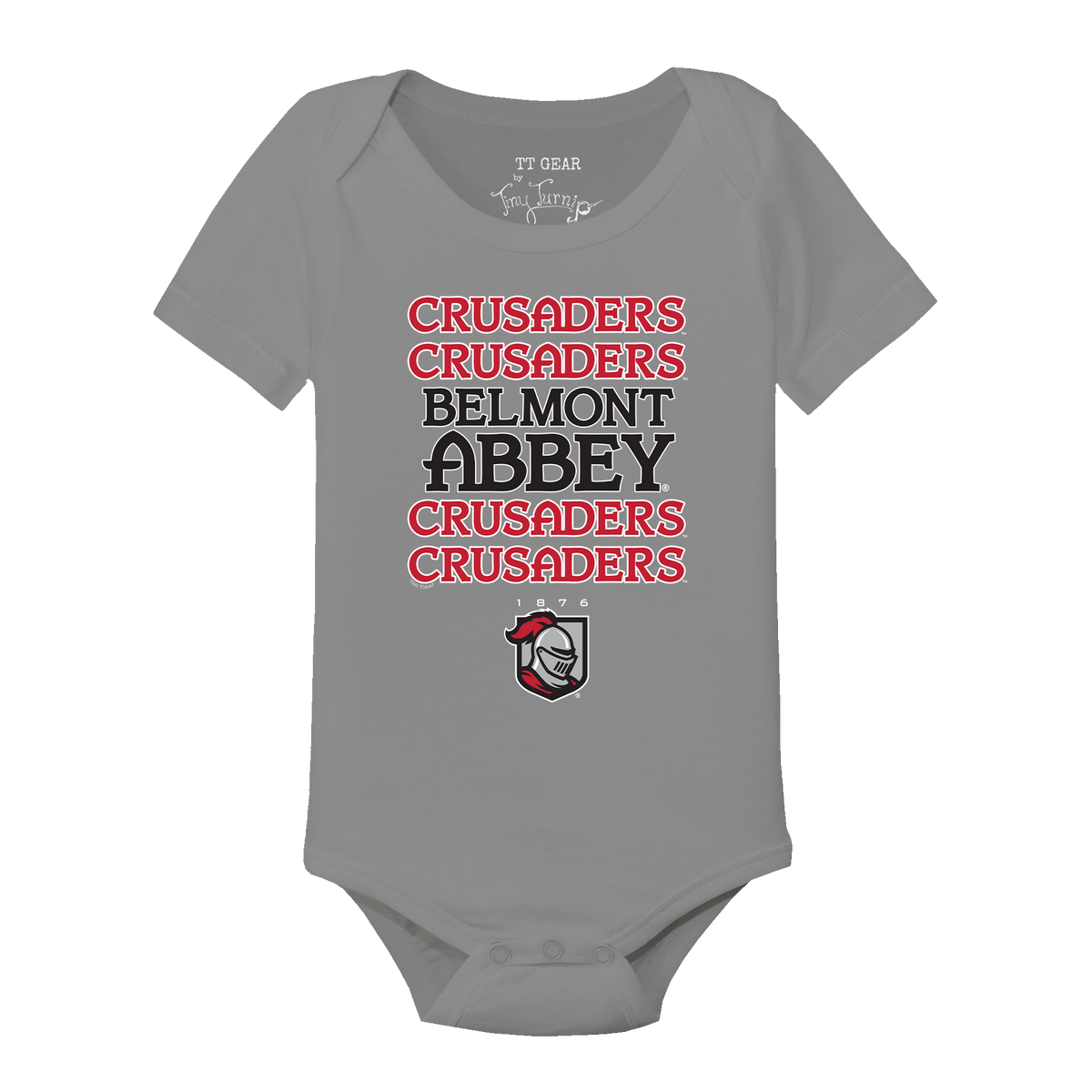 Belmont Abbey Crusaders Stacked Short Sleeve Snapper