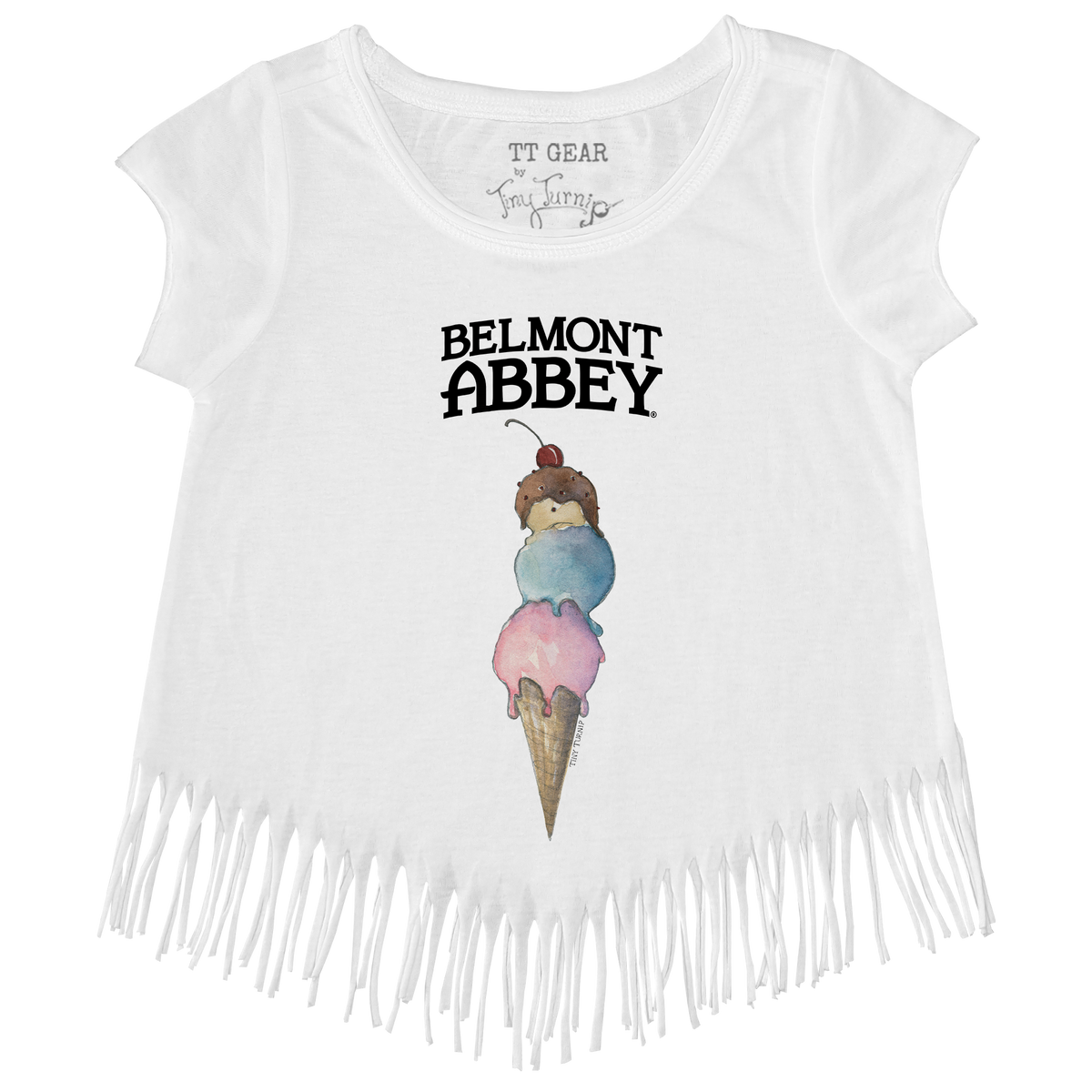 Belmont Abbey Crusaders Triple Scoop Fringe Tee