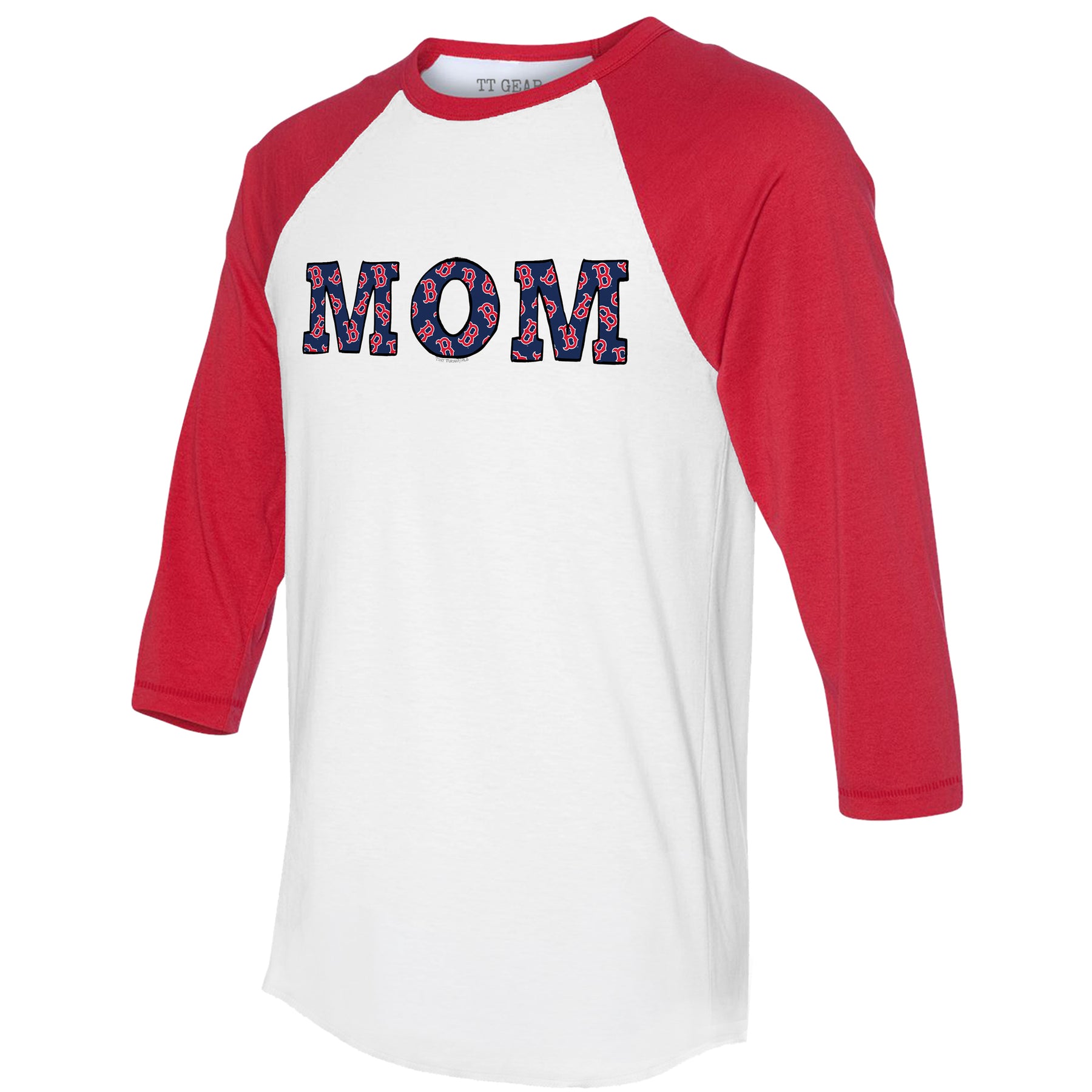 Boston Red Sox Mom 3/4 Red Sleeve Raglan