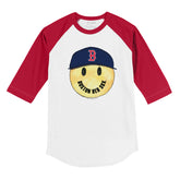Boston Red Sox Smiley 3/4 Red Sleeve Raglan