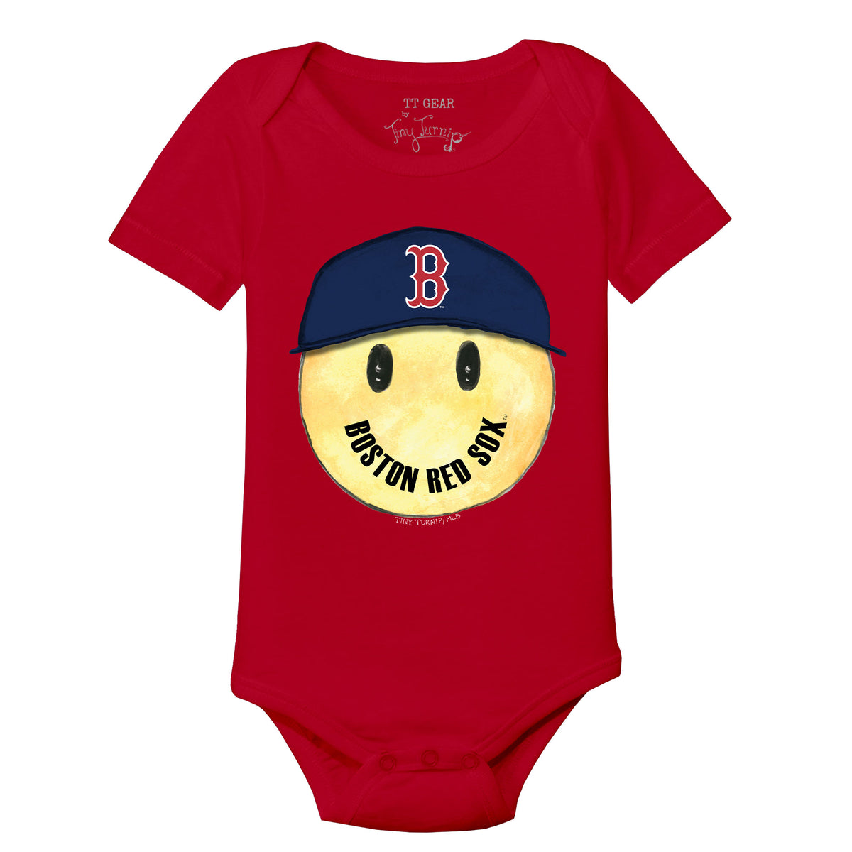 Boston Red Sox Smiley Short Sleeve Snapper