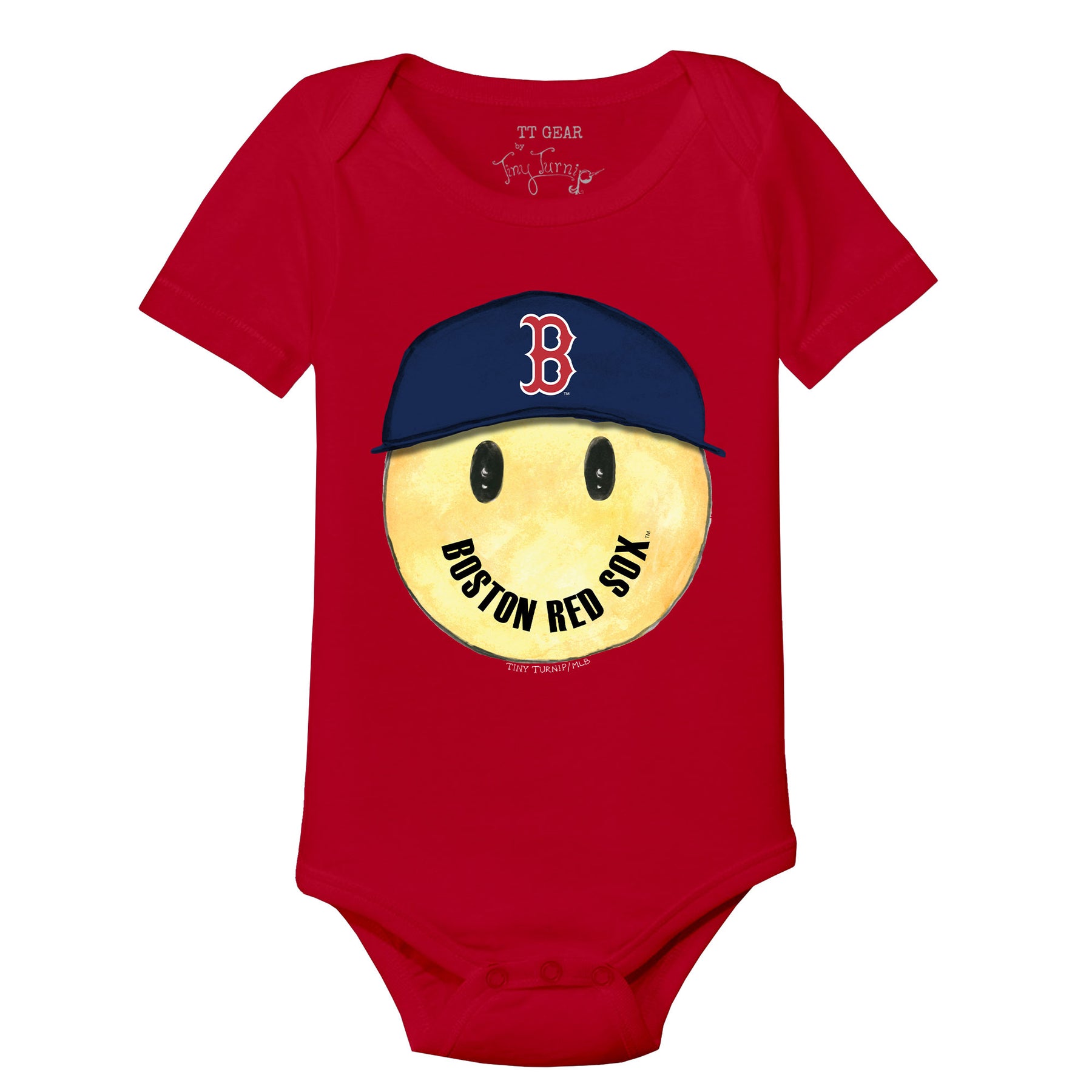 Boston Red Sox Smiley Short Sleeve Snapper