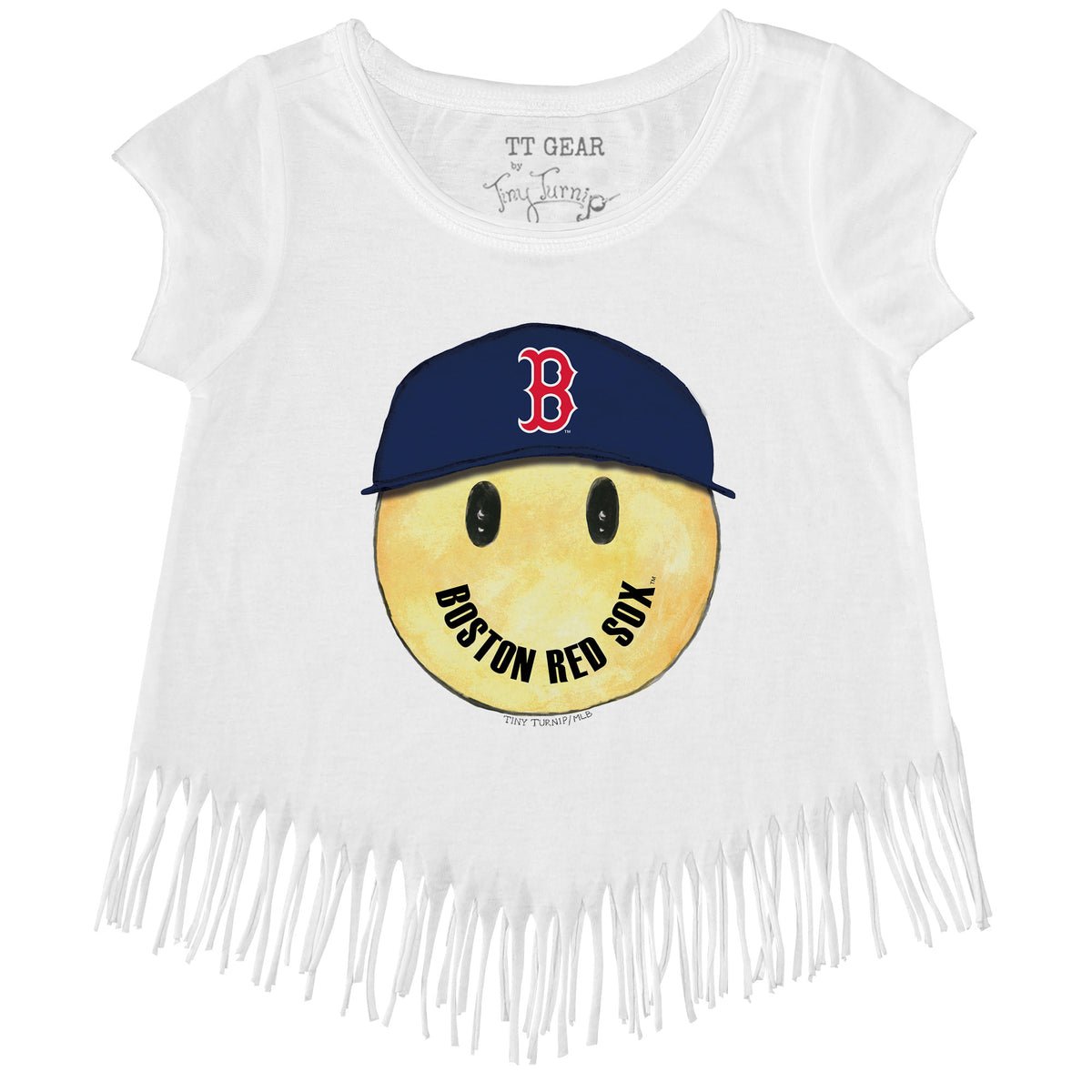 Boston Red Sox Smiley Fringe Tee