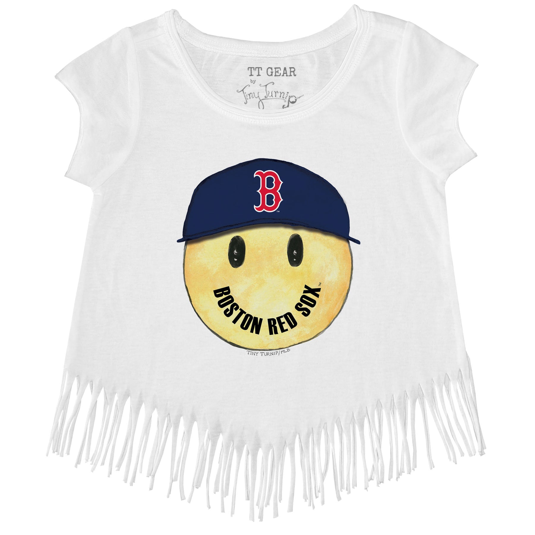 Boston Red Sox Smiley Fringe Tee