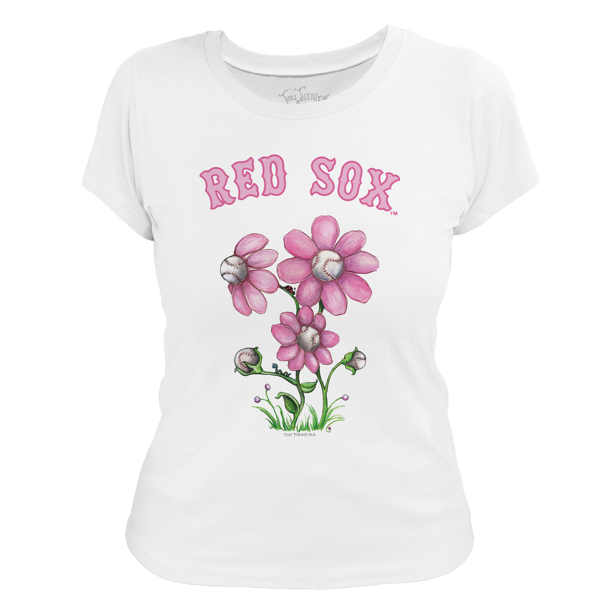 Boston Red Sox Blooming Baseballs Tee Shirt